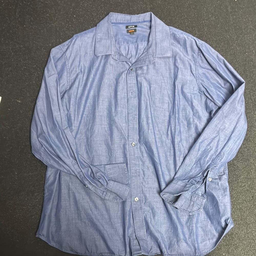 Apt. 9 Blue Casual Button Down Shirt
